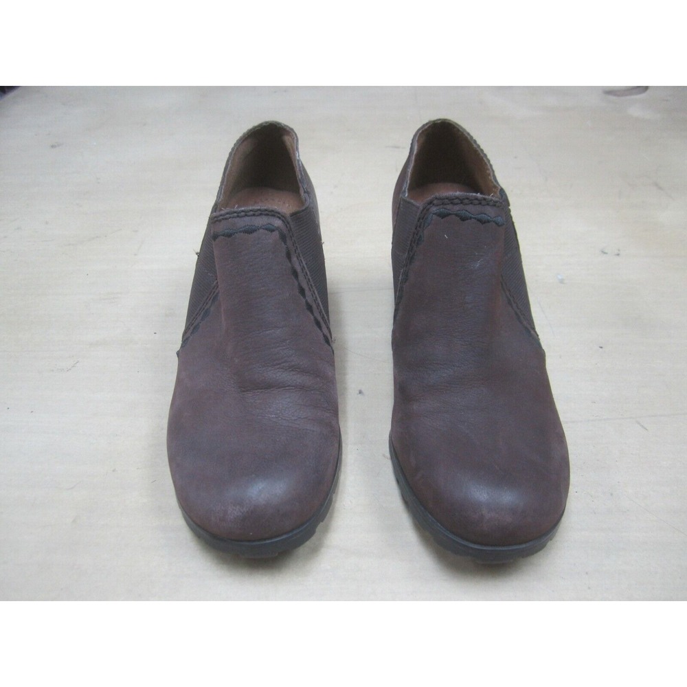 Naturalizer Shoes Womens 5.5 Brown Booties 2.5'' Heels Casual Slip On N5 Comfort